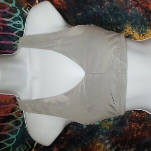 Alo Yoga Gray Razorback Sports Bra Sz S